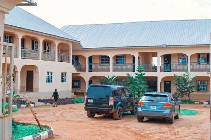 Front view of the main academic building